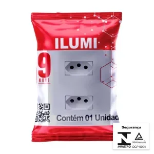 ILUMI I9 CONJUNTO 2X4 TOMADAS DUPLA 2P + T 10A - 1